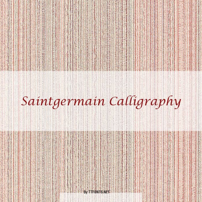 Saintgermain Calligraphy example
